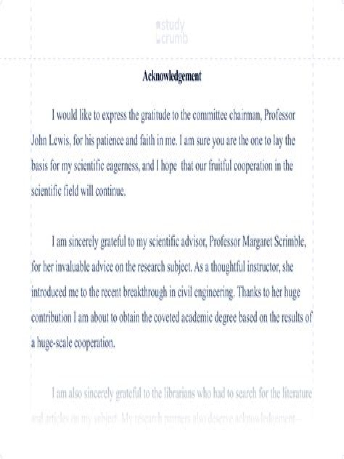 An Pleasant Piece of Writing: Your Dissertation Acknowledgement
