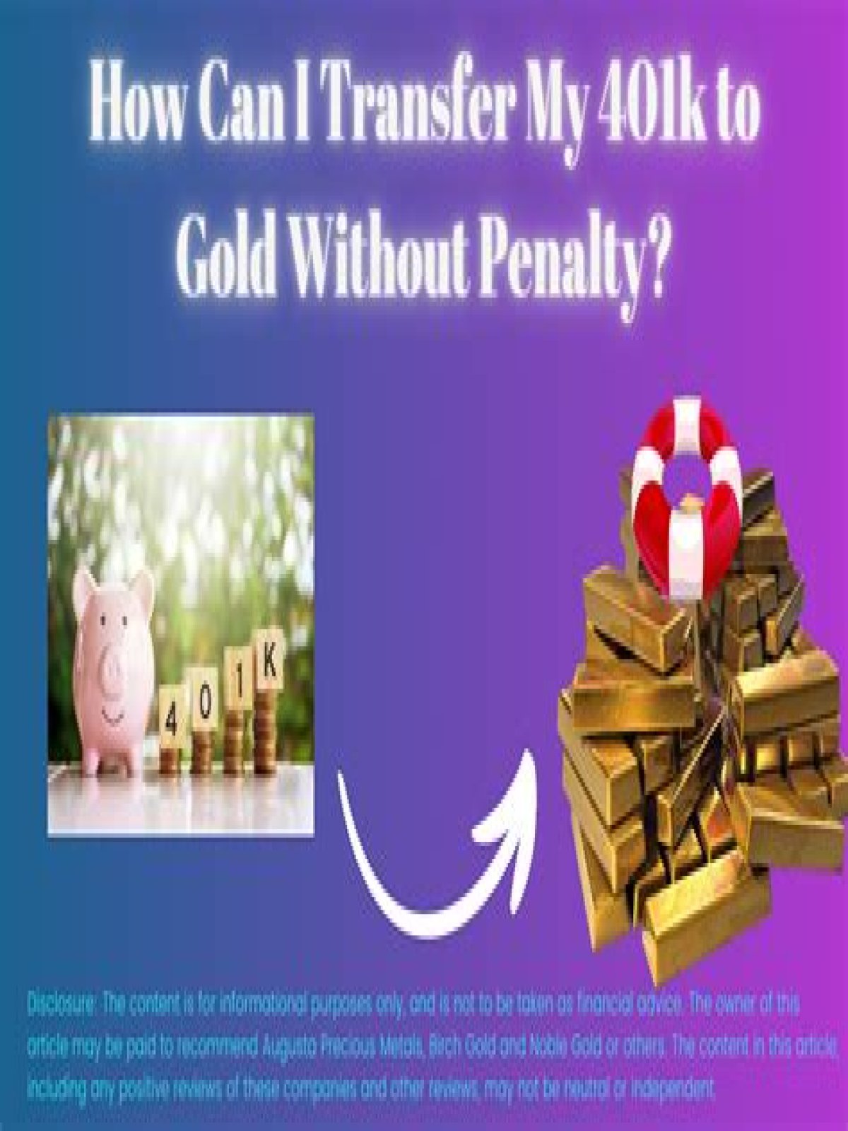 Can I move my 401k to gold?
