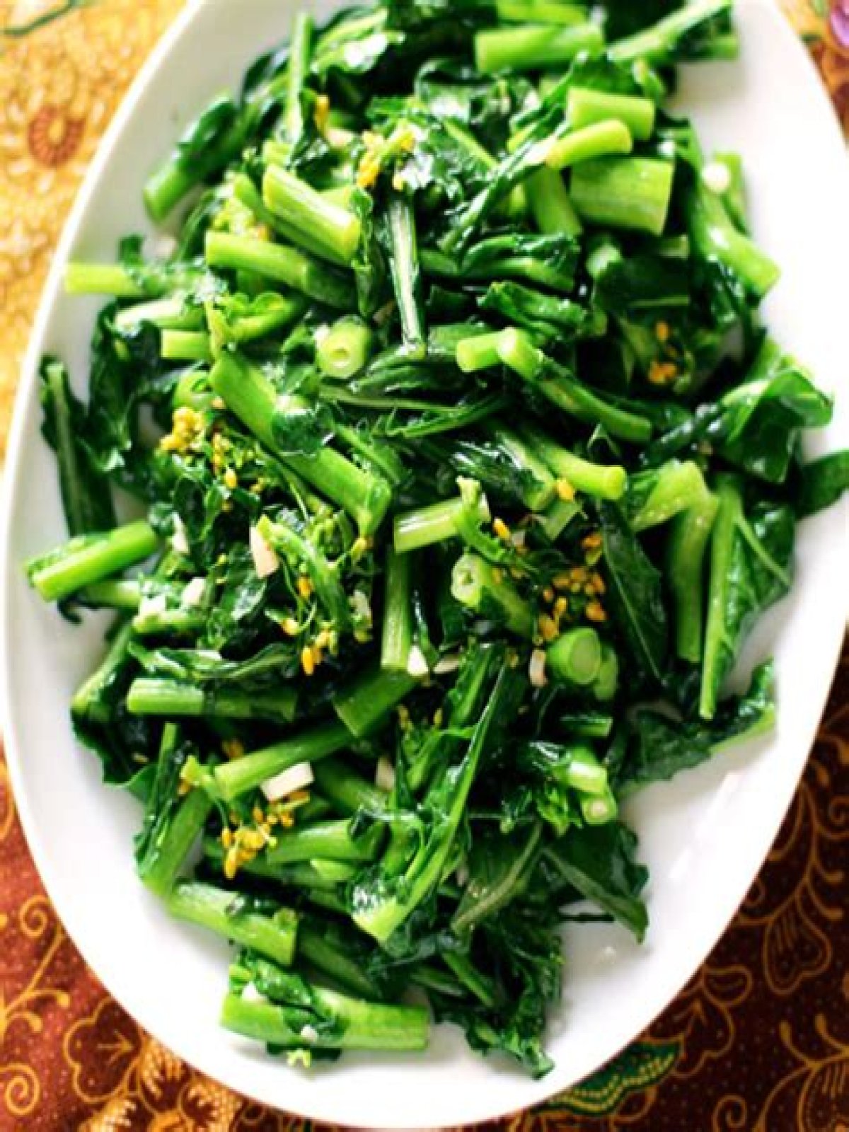 Dish of leafy greens