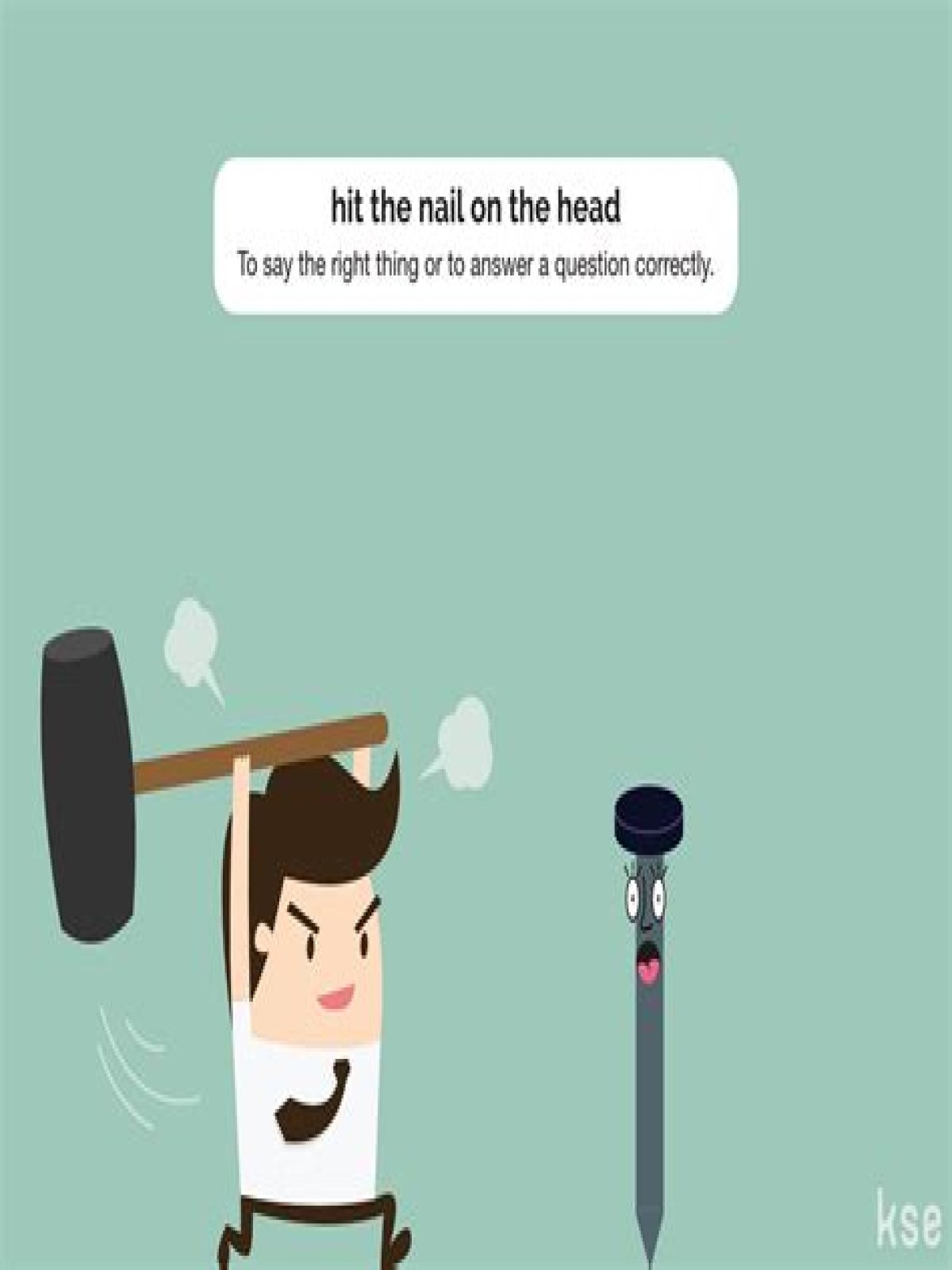 Hit the ___ on the head