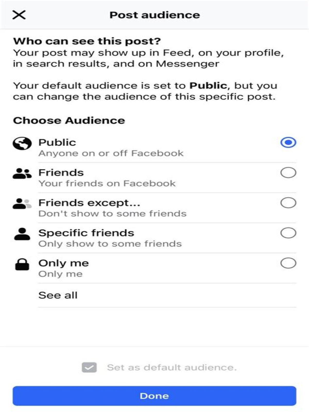 How do you make a Facebook post shareable to the public?