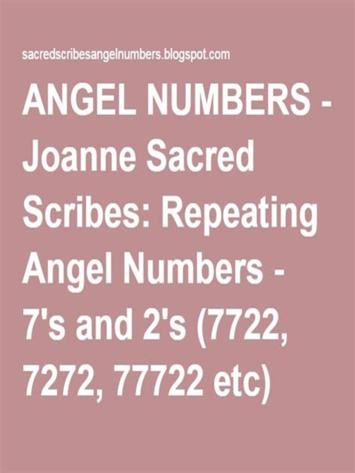
Repeating Angel Numbers - 7's and 9's  (7799, 7979, 7779 etc)

