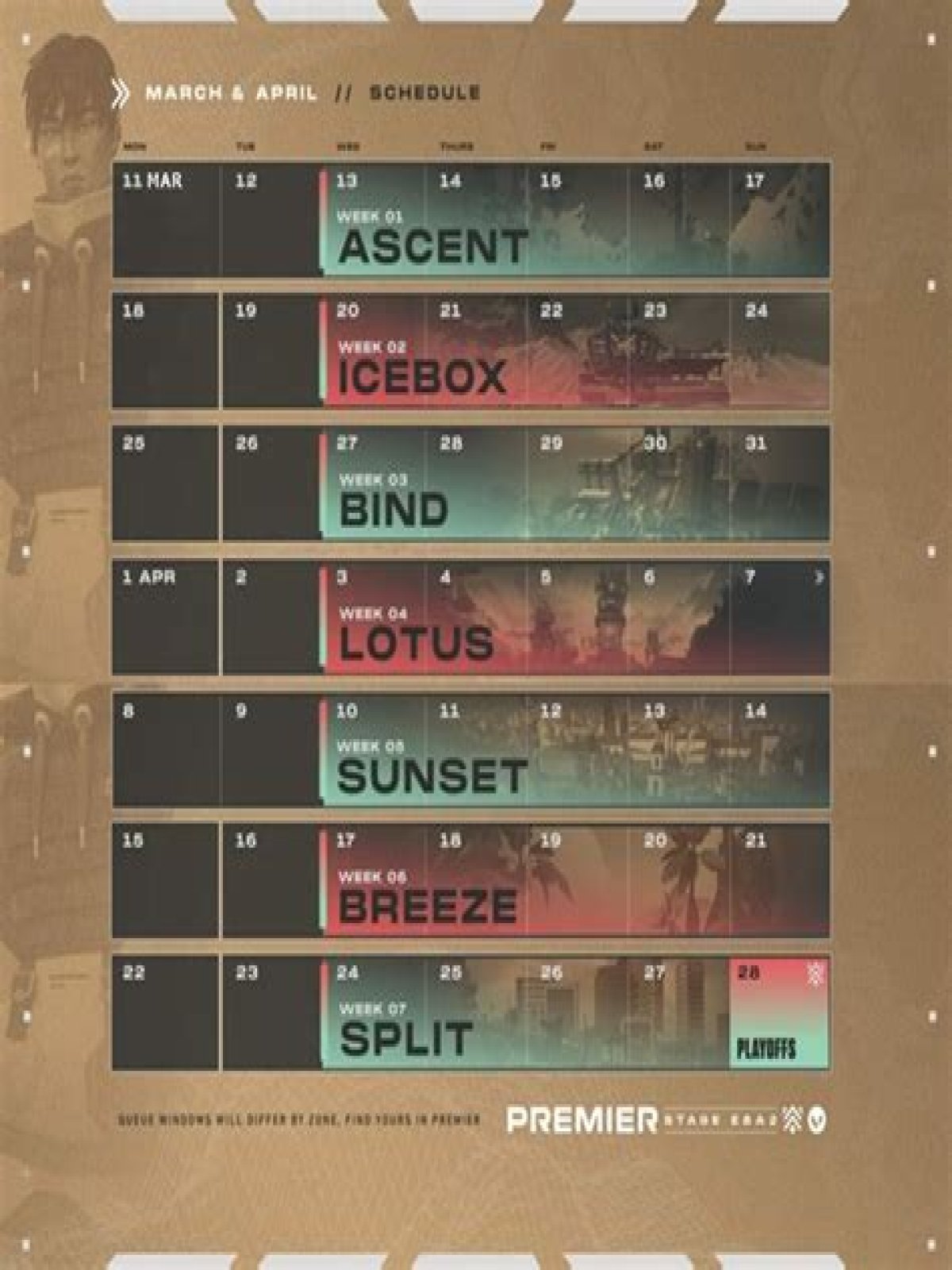 VALORANT Premier Map Schedule - GameRiv