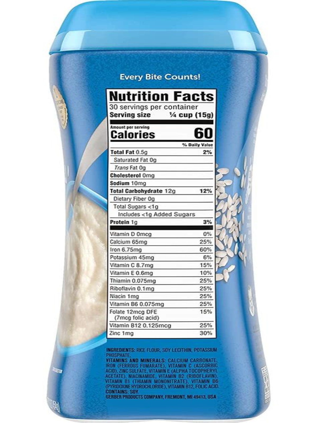 What ingredients are in baby rice?