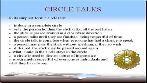 What is a talking circle and how does it work?