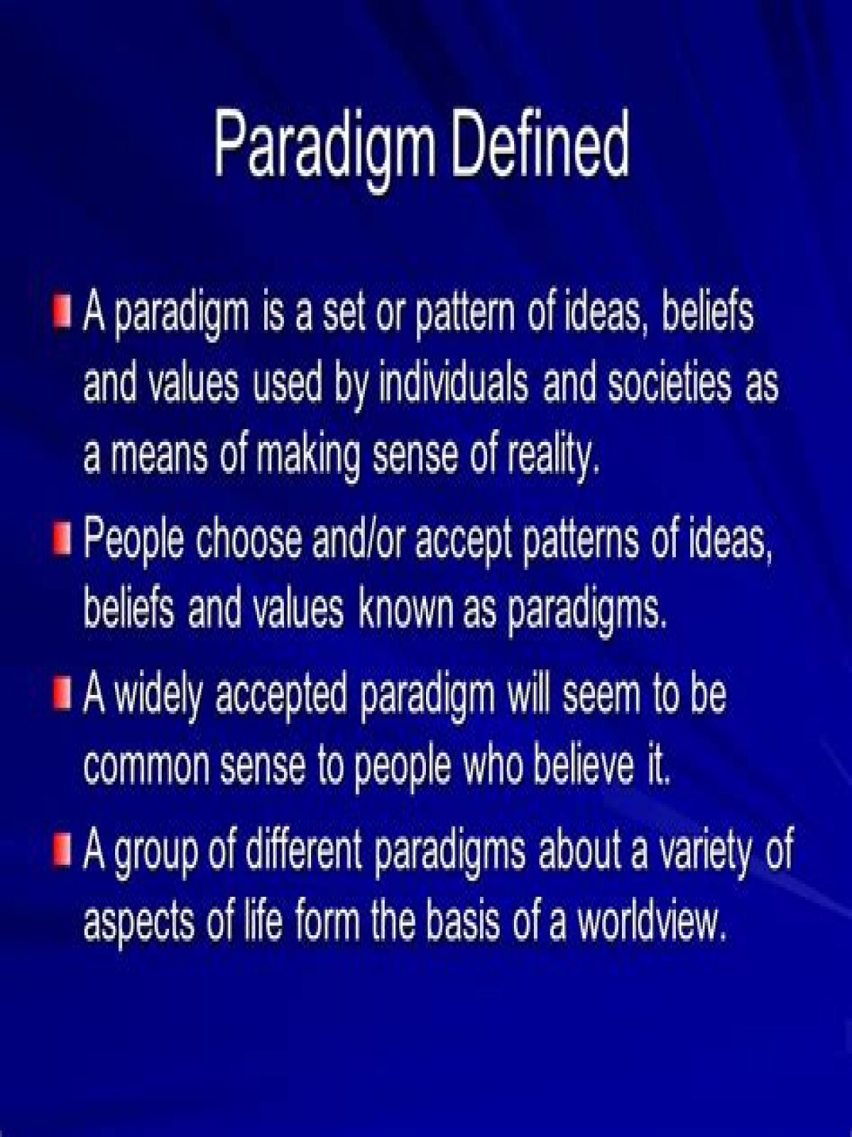 What is the meaning of paradigm in English?