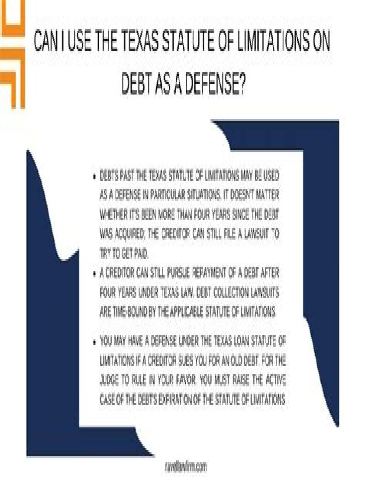 What is the statute of limitations in Texas for debt?