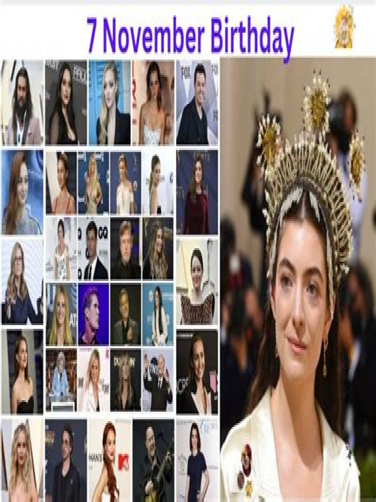 Who famous was born on November 7?